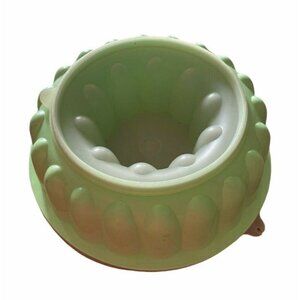 VINTAGE Tupperware Mint Green gelatin Mold 3 Piece Ice Ring Bundt Clear Lid